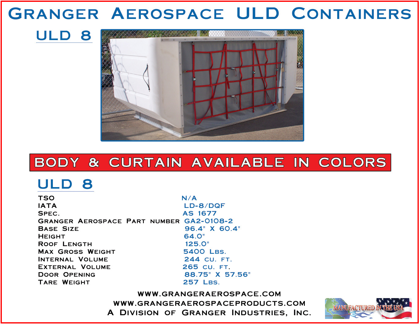 LD 8, ULD 8, Air Cargo Container, Wide Body Air Cargo Container